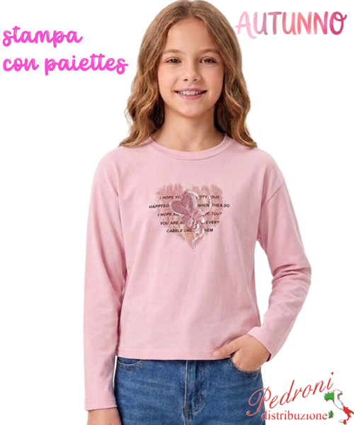 *AUTUNNO*Maglia bambina INJULY LY2610 CLIVIA 4/14 anni