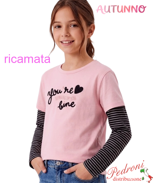 *AUTUNNO*Maglia bambina INJULY LY2612 CLIVIA 4/14 anni