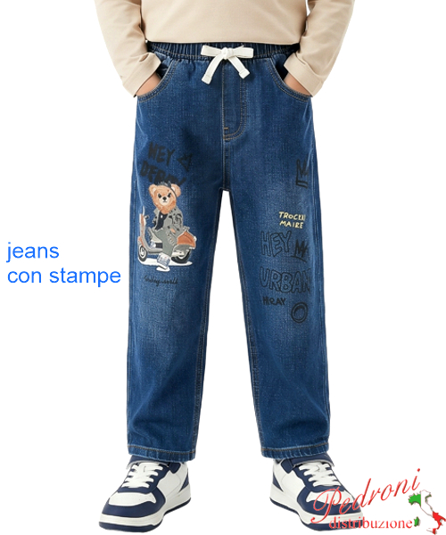 Pantalone jeans bambino SMALL GANG N6893 JEANS 3/8 anni Pantalone jeans bambino SMALL GANG N6893 JEANS 3/8 anni