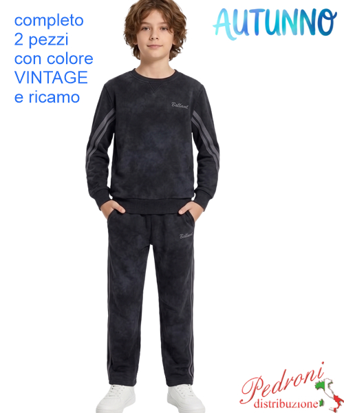 Tuta bambino STREET NT6257 NERO 6/14 anni Tuta bambino STREET NT6257 NERO 6/14 anni