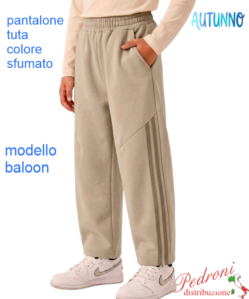 *AUTUNNO* Pantalone Tuta bambino STREET NT6527 BEIGE scuro 4/14
