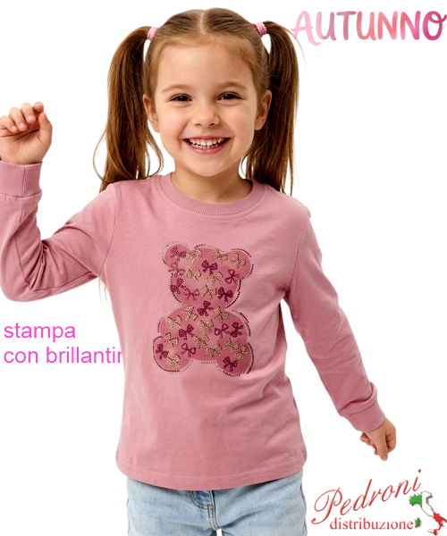 *AUTUNNO*Maglia bambina LOLLITOP V7137 CLIVIA 3/8 anni