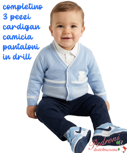 Completo neonato BABY GANG W8697 CIELO/blu 3/18 mesi Completo neonato BABY GANG W8697 CIELO/blu 3/18 mesi
