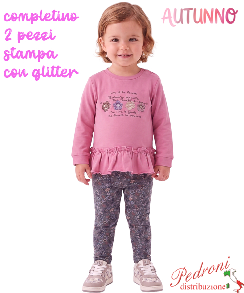 *AUTUNNO*Completo neonata LOLLITOP BE788 FUCSIA scuro 12/36 mesi