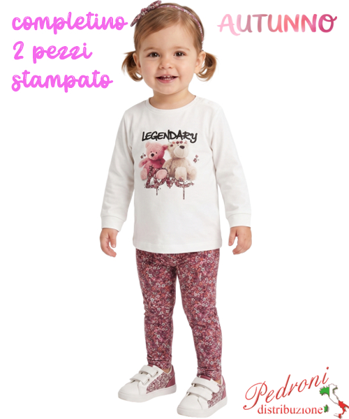 *AUTUNNO*Completo neonata LOLLITOP BE790 LATTE 12/36 mesi