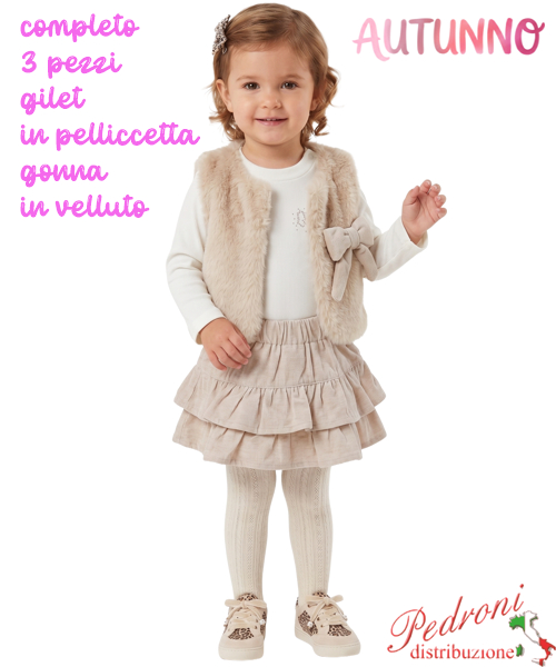 *AUTUNNO*Completo neonata SWEET BK861 BEIGE/beige 12/36 mesi