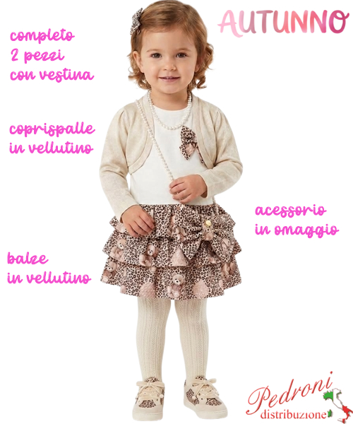 Completo neonata LOLLITOP BS0719 BEIGE 12/36 mesi