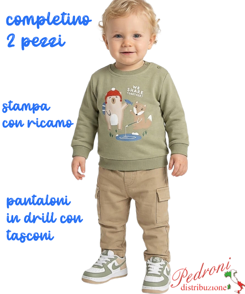Completo neonato BABY GANG C9753 MUSCHIO/beige 3/18 mesi Completo neonato BABY GANG C9753 MUSCHIO/beige 3/18 mesi