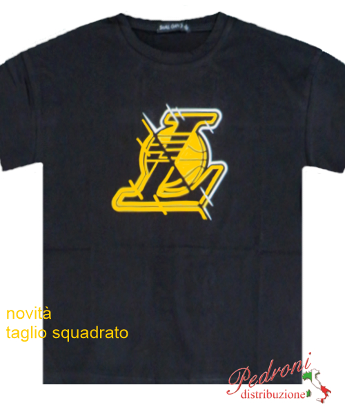 STOCK ESTATE T-Shirt bambino SMALL GANG D6504 NERO 4/12 anni