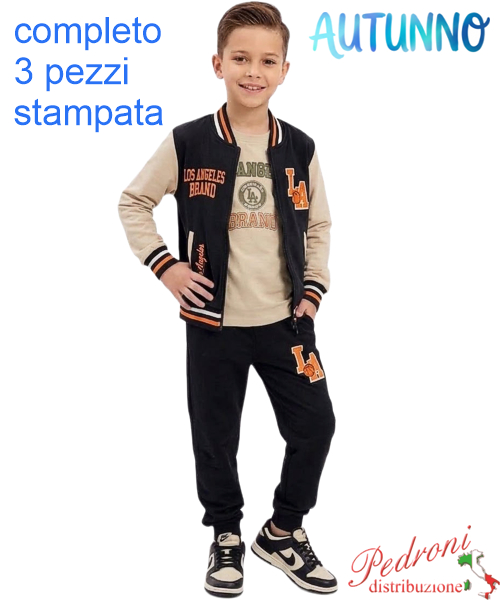 Tuta bambino MG FM1356 NERO/nero 4/12 anni Tuta bambino MG FM1356 NERO/nero 4/12 anni