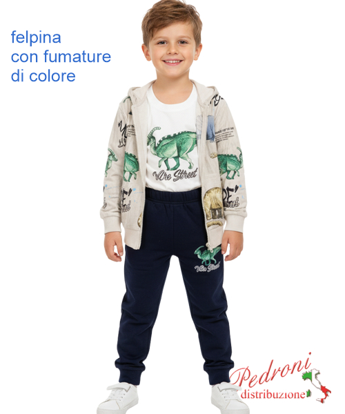 *AUTUNNO* Tuta bambino NEW YORK GM1251 BEIGE/blu 1/5 anni