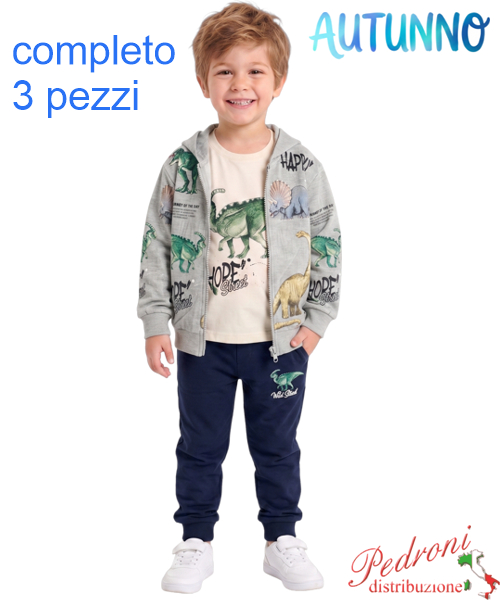 Tuta bambino NEW YORK GM1251 GRIGIO/blu 1/5 anni Tuta bambino NEW YORK GM1251 GRIGIO/blu 1/5 anni