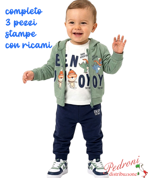 Tuta neonato BABY GANG V8458 GREEN/blu 3/18 mesi Tuta neonato BABY GANG V8458 GREEN/blu 3/18 mesi