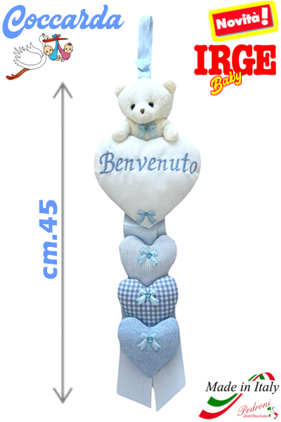 * BENVENUTO * IRGE Coccarda NASCITA art.IR-1028/2 Cielo