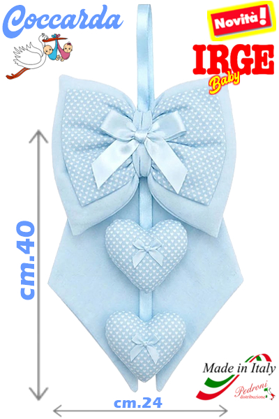 *CUORE* IRGE Coccarda NASCITA art.IR-1037/1 Cielo
