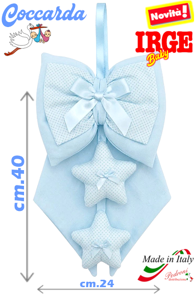 *STELLA* IRGE Coccarda NASCITA art.IR-1037/2 Cielo