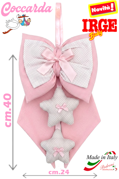 *STELLA* IRGE Coccarda NASCITA art.IR-1037/2 Rosa