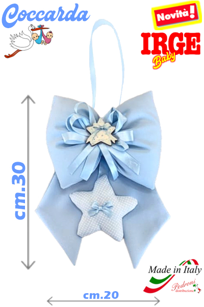 *STELLA* IRGE Coccarda NASCITA art.IR-1038/2 Cielo