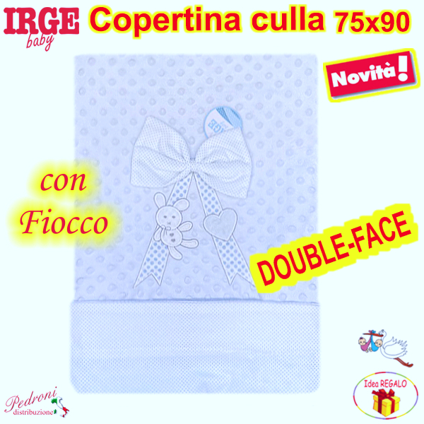 *IRGE* Copertina CULLA DOUBLE-FACE IG063/4 Cielo