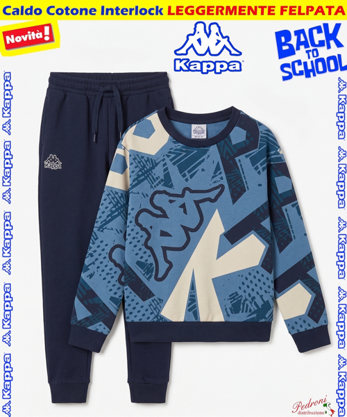 *BACK TO SCHOOL* KAPPA TUTA BAMBINO art.001K 3/7 Anni ARTIC BLUE