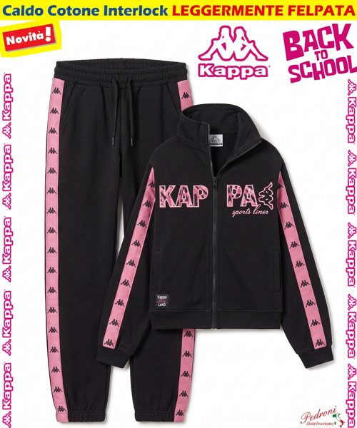 *BACK TO SCHOOL* KAPPA TUTA RAGAZZA art.006T 8/14 Anni BLACK