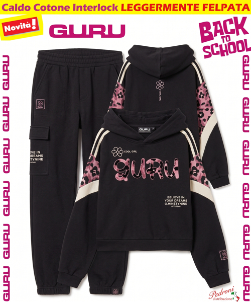 *BACK TO SCHOOL* GURU TUTA RAGAZZA art.006T 8/14 Anni BLACK