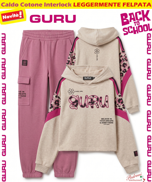 *BACK TO SCHOOL* GURU TUTA RAGAZZA art.006T 8/14 Anni NATURAL GR