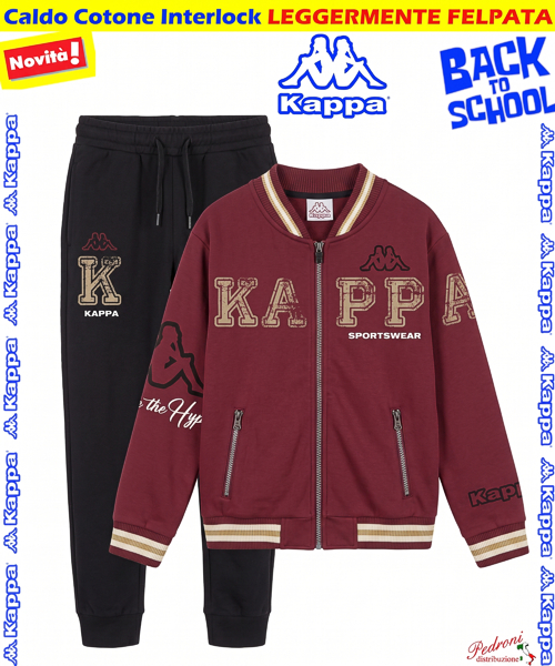 *BACK TO SCHOOL* KAPPA TUTA RAGAZZO art.010T 8/14 Anni MELOGRANO
