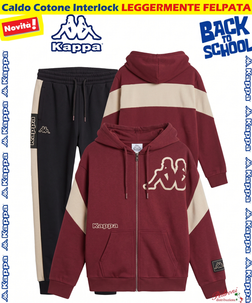*BACK TO SCHOOL* KAPPA TUTA RAGAZZO art.012T 8/14 Anni MELOGRANO