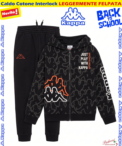 *BACK TO SCHOOL* KAPPA TUTA BAMBINO art.013K 3/7 Anni BLACK
