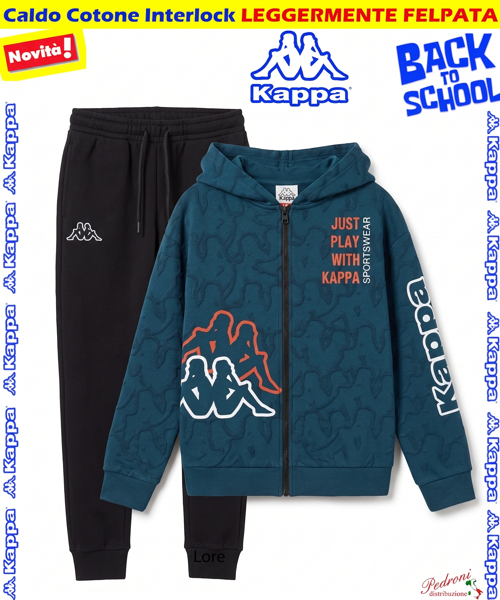 *BACK TO SCHOOL* KAPPA TUTA BAMBINO art.013K 3/7 Anni LYON BLUE