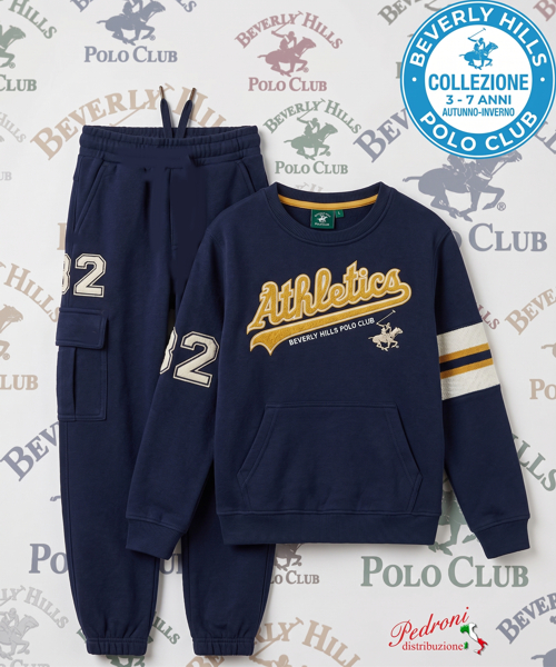 * POLO BEVERLY * TUTA BAMBINO Felpata 015K 3/7 Anni BLUE