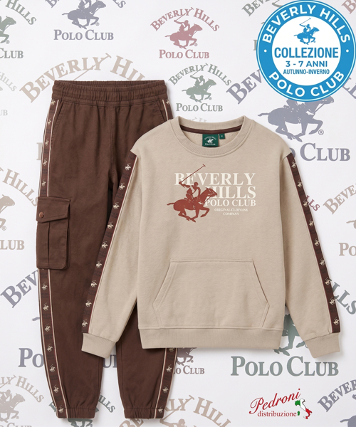 * POLO BEVERLY * TUTA BAMBINO Felpata 016K 3/7 Anni GREY