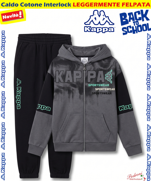 *BACK TO SCHOOL* KAPPA TUTA RAGAZZO art.014T 8/14 Anni GRAFFITE
