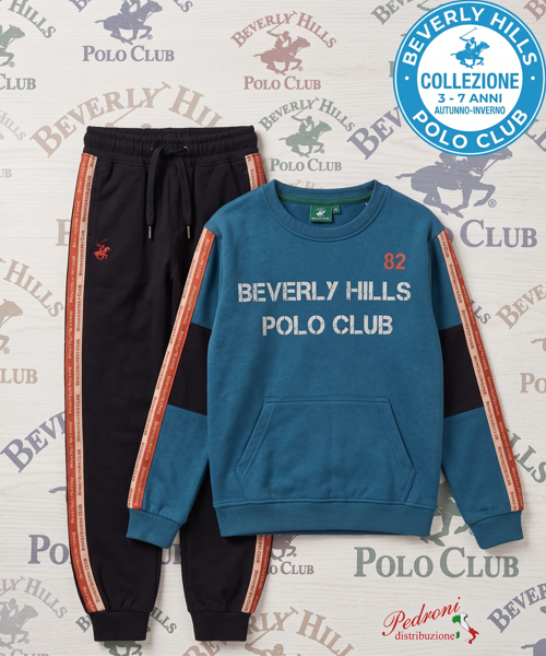 * POLO BEVERLY * TUTA BAMBINO Felpata 021K 3/7 Anni BLUE
