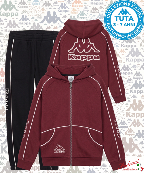 # KAPPA # TUTA BAMBINO Felpata 023K 3/7 Anni MELOGRANO