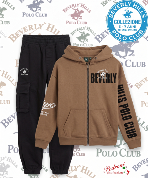 * POLO BEVERLY * TUTA BAMBINO Felpata 025K 3/7 Anni COCONUT
