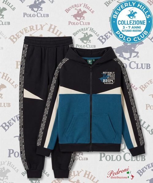 * POLO BEVERLY * TUTA BAMBINO Felpata 028K 3/7 Anni BLUE
