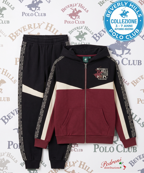 * POLO BEVERLY * TUTA BAMBINO Felpata 028K 3/7 Anni MELOGRANO