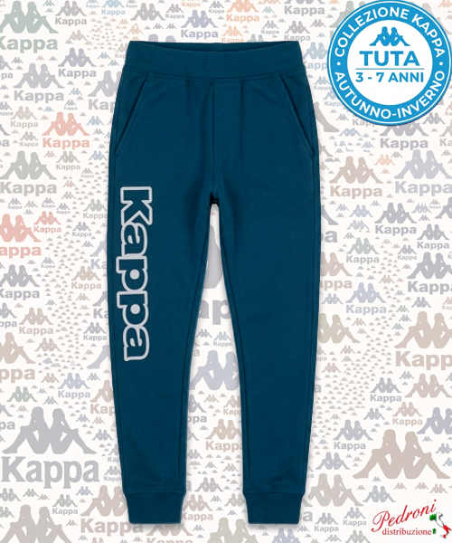 #KAPPA# PANTALONE BAMBINO Felpato 049K 3/7 Anni LYONS BLUE