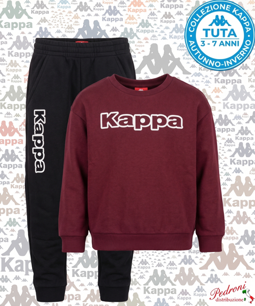 # KAPPA # TUTA BAMBINO Felpata 050K 3/7 Anni MELOGRANO