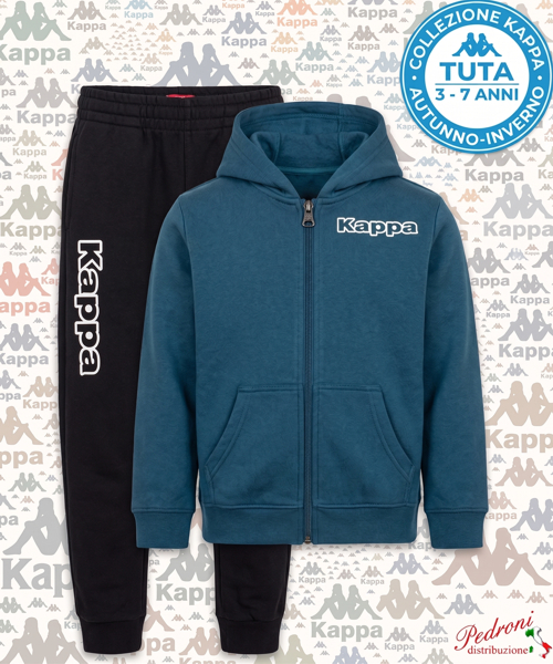 # KAPPA # TUTA BAMBINO Felpata 053K 3/7 Anni LYONS BLUE