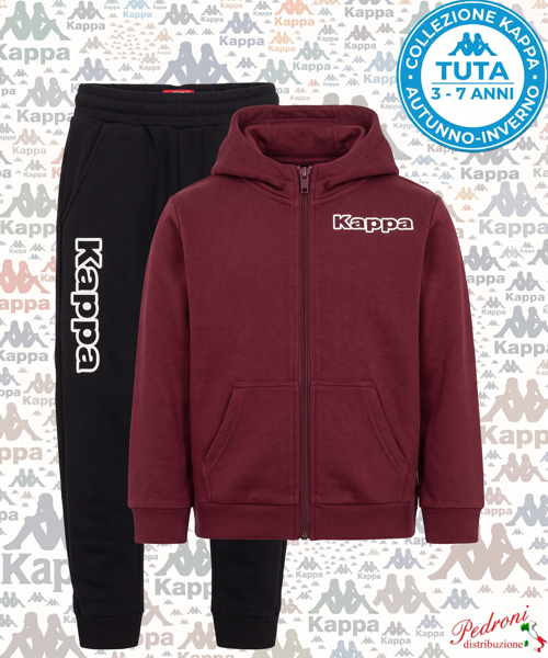 # KAPPA # TUTA BAMBINO Felpata 053K 3/7 Anni MELOGRANO
