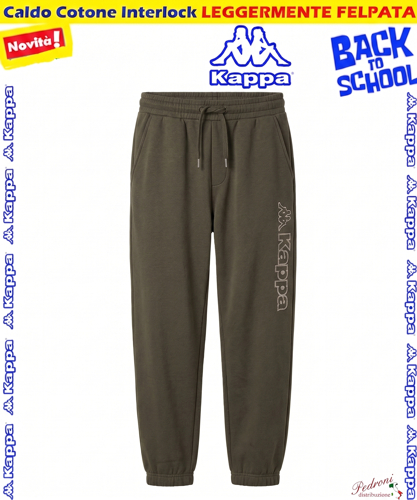 *BACK TO SCHOOL* KAPPA PANTALONE RAGAZZO 127T 8/16 Anni ARMY