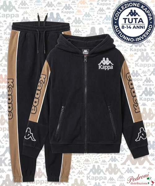 # KAPPA # TUTA RAGAZZO Felpata 020T 8/14 Anni BLACK