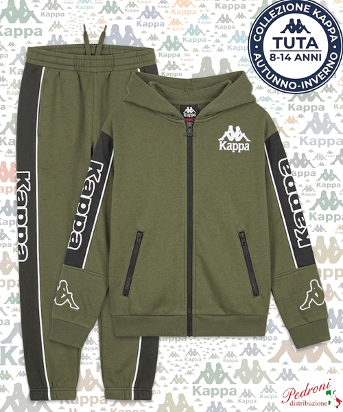 # KAPPA # TUTA RAGAZZO Felpata 020T 8/14 Anni OLIVE