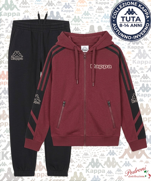 # KAPPA # TUTA RAGAZZO Felpata 021T 8/14 Anni MELOGRANO