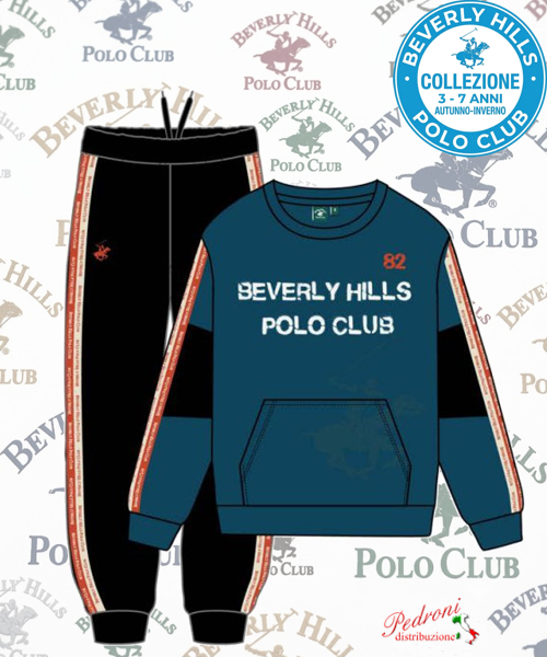 * POLO BEVERLY * TUTA BAMBINO Felpata 021K 3/7 Anni BLUE