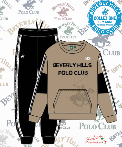 * POLO BEVERLY * TUTA BAMBINO Felpata 021K 3/7 Anni SAND