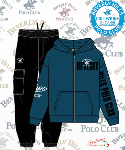 * POLO BEVERLY * TUTA BAMBINO Felpata 025K 3/7 Anni BLUE